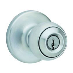 Kwikset 450P-26D Entry Lever, Keyed Key, Satin Chrome, 2-3/8 x 2-3/4 in Backset, 1-3/8 to 1-3/4 in Thick Door 