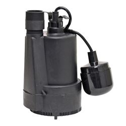 Superior Pump 92330 Sump Pump, 4.1 A, 120 V, 0.33 hp, 1-1/4 x 1-1/2 in Outlet, 40 gpm, Thermoplastic 