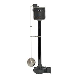 Superior Pump 92301 Sump Pump, 1-Phase, 2.76 A, 120 V, 0.33 hp, 1-1/2 in Outlet, 50 gpm, Iron/Steel 