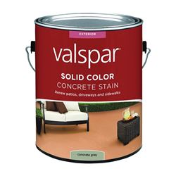 Valspar 024.1082320.007 Solid Color Concrete Stain, Low-Gloss, Concrete Gray, Liquid, 1 gal 4 Pack 
