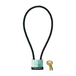 Master Lock 107DSPT Gun Lock with Padlock, Keyed Different Key, Cable Shackle, 0.22 in Dia Shackle, Steel Body 