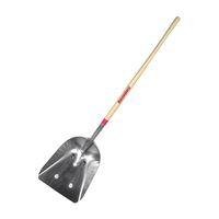 RAZOR-BACK 53127 Scoop Shovel, 14-1/4 in W Blade, 18 in L Blade, Aluminum Blade, Wood Handle, Long Handle, 68-3/4 in OAL 