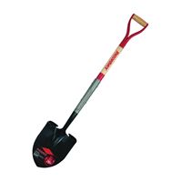 RAZOR-BACK 2594200 Digging Shovel, 9 in W Blade, Steel Blade, North American Hardwood Handle, D-Shaped Handle 