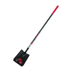 RAZOR-BACK 2594500 Square Point Shovel, 9-1/2 in W Blade, Steel Blade, Fiberglass Handle, Cushion Grip Handle 