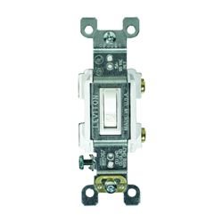 Leviton RS115-WCP Switch, 15 A, 120 V, 3 -Position, Push-In Terminal, Thermoplastic Housing Material, White 