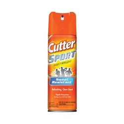 Cutter SPORT HG-96253 Insect Repellent, 6 oz Aerosol Can, Liquid, Light Yellow/Water White, Ethanol 