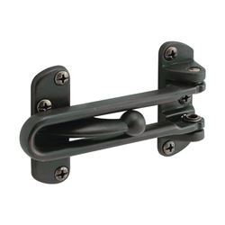 Defender Security U 10309 Swing Bar Lock, 3-7/8 in L, 2-1/2 in W, Zinc, Classic Bronze 