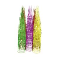 Glamos Wire 71654 Plant Support, 54 in L, 16 in W, Fuchsia/Light Green/Orange/Red/Yellow 