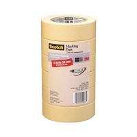 Scotch 2020-36A-CP Masking Tape, 60 yd L, 1.41 in W, Crepe Paper Backing, Beige 