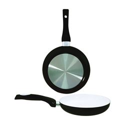 Euro-Ware EuroHome 8120-BK Fry Pan, 8 in Dia, Aluminum Pan, Black Pan, Ceramic Pan, Heat-Resistant Handle 