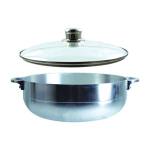 Euro-Ware 97262#7 Stock Pot with Lid, 4.75 qt Capacity, Aluminum, Polished 6 Pack