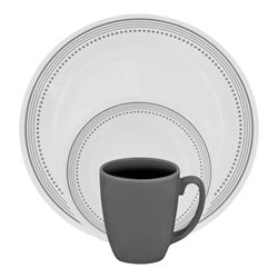 Olfa 1119398 Dinnerware Set, Vitrelle Glass, For: Dishwashers, Pre-Heated Microwave Ovens and Refrigerators 