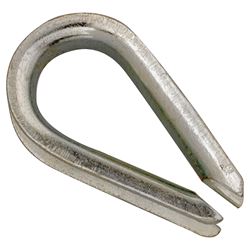 Campbell T7670669 Wire Rope Thimble, 5/8 in Dia Cable, Malleable Iron, Electro-Galvanized, Pack of 5 