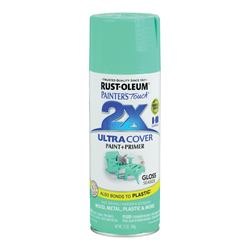 Rust-Oleum Painters Touch 2X Ultra Cover 334050 Spray Paint, Gloss, Seaside, 12 oz, Aerosol Can 