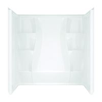 DELTA Classic 400 Series 40104 Shower Wall Set, 63 in L, 60 in W, 73.63 in H, Acrylic, High-Gloss, White 