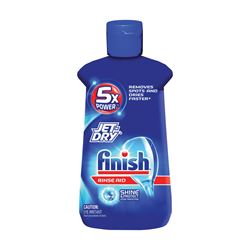 Finish Jet-Dry 75713 Rinse Agent, 8.45 oz, Liquid, Perfumed, Blue/Green 