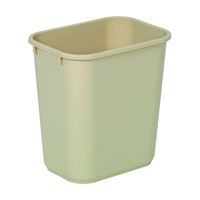 Continental Commercial 2818BE Waste Basket, 28.125 qt, Plastic, Beige, 15 in H 