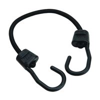 Keeper Ultra Series 06068 Bungee Cord, 18 in L, Rubber, Black, Hook End, Pack of 10 