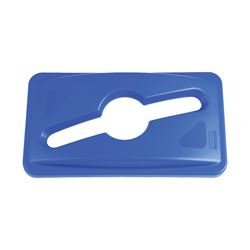 Rubbermaid Slim Jim 1788372 Recycling Lid, Polypropylene, Blue, For: 3540, 3541 and 3554 Containers 
