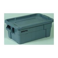 Brute 1836781 Storage Tote with Lid, Gray, 27-7/8 in L, 17-3/8 in W, 15 in H 