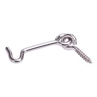ProSource Gate Hook and Eye, 1/8 in Dia Wire, 2 in L, Stainless Steel 