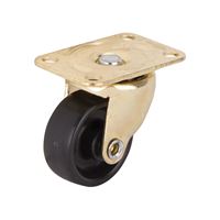 ProSource JC-B02-PS Swivel Caster, 1-1/4 in Dia Wheel, 1/2 in W Wheel, Plastic Wheel, Black, 40 lb 