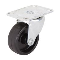 ProSource JC-B09-PS Swivel Caster, 1-5/8 in Dia Wheel, 5/8 in W Wheel, Plastic Wheel, Black, 50 lb 