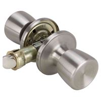 ProSource T-5764SS-PS Passage Door Lockset, Knob Handle, Metal, Stainless Steel, 2-3/8 to 2-3/4 in Backset 