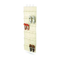 Honey-Can-Do SFT-01256 Shoe Organizer, 21 in W, 57 in H, Canvas, Beige 10 Pack 