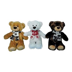 Santas Forest 28307/28101 Christmas Bear, Polyester, Brown/Tan/White 12 Pack