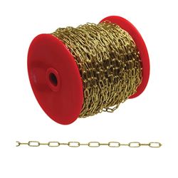 Campbell 0710317 Sash Chain, 3, 164 ft L, 5 lb Working Load, Metal, Brass 