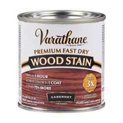 Varathane 262035 Wood Stain, Cabernet, Liquid, 0.5 pt, Can, Pack of 4 