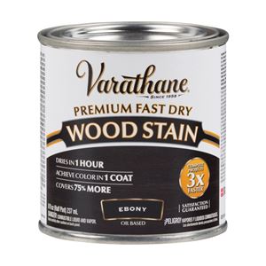 VARATHANE 269400 Wood Stain, Ebony, Liquid, 0.5 pt, Can