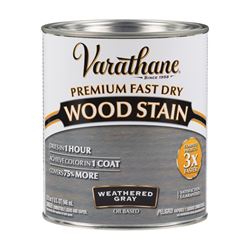 Varathane 269394 Wood Stain, Weathered Gray, Liquid, 1 qt, Can, Pack of 2 