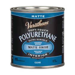 VARATHANE 262075 Polyurethane Paint, Liquid, Clear, 0.5 pt, Can 