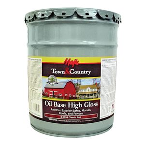 Majic Paints 8-0034-5 Barn and Fence Paint, High-Gloss, Classic Red, 5 gal Pail