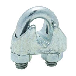 National Hardware 3230BC Series N248-310 Wire Cable Clamp, 3/8 in Dia Cable, 5 in L, Malleable Iron, Zinc 