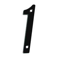 National Hardware V871 Series N238-634 House Number, Character: 1, 4 in H Character, Black Character, Zinc 
