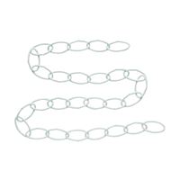 National Hardware V2662 Series N275-016 Extension Chain, 36 in L, Steel, White 