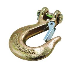 National Hardware 3256BC Series N830-315 Clevis Slip Hook with Latch, 1/4 in, 3150 lb Working Load, Steel, Yellow Chrome 