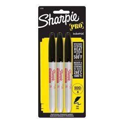 Sharpie 13763PP Industrial Permanent Marker, Fine Lead/Tip, Black Lead/Tip, Pack of 6 