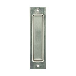 National Hardware N187-024 Door Pull, 2-1/16 in W, 9/32 in D, 8 in H, Steel, Satin Nickel 
