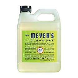 Mrs. Meyers 12163 Hand Soap Refill, Liquid, Lemon Verbena, 33 oz Jug 