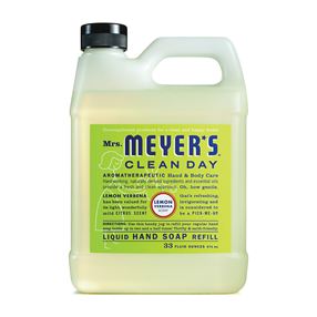 Mrs. Meyer's 12163 Hand Soap Refill, Liquid, Lemon Verbena, 33 oz Jug