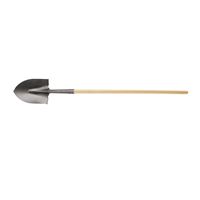 AMES 1554300 Shovel, 8-1/4 in W Blade, Steel Blade, Hardwood Handle, Long Handle, 46 in L Handle 