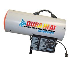 Dura Heat GFA60A Forced Air Heater, 20 lb Fuel Tank, Liquid Propane, 30000/40000/60000 Btu, 99 % Efficiency 