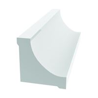 Royal 5073161 Cove Molding, 12 ft L, 3/4 in W, PVC, White 20 Pack 