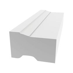 Royal 5100238 Brick Molding, 10 ft L, 1-1/4 in W, Cellular PVC, White 6 Pack 