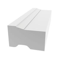 Royal 5100238 Brick Molding, 10 ft L, 1-1/4 in W, Cellular PVC, White 6 Pack 