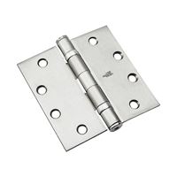 National Hardware N236-010 Hinge, Steel, Satin Chrome, Non-Removable Pin, 50 lb, Pack of 6 